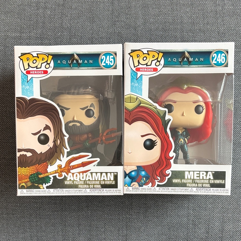 Funko Aquaman and Mera Figures